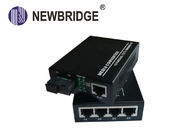 Gigabit 4rj45 4 Port 10 100 1000M Media Converter 4*10/100/1000 Base -TX Switch Over Fiber Cable