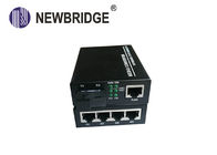 Gigabit 4rj45 4 Port 10 100 1000M Media Converter 4*10/100/1000 Base -TX Switch Over Fiber Cable